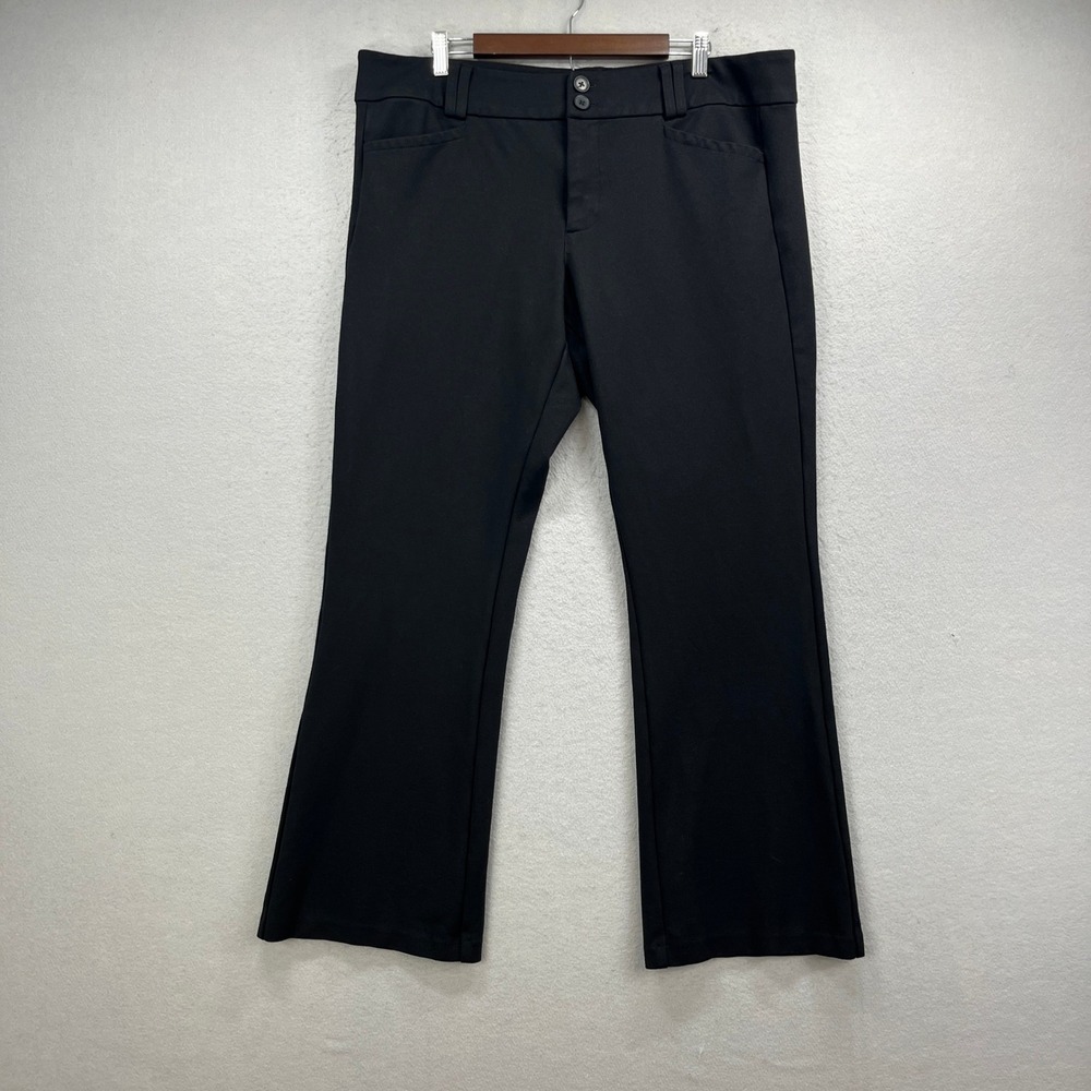 Torrid Studio Trouser Boot Pants Women 20XT Black Ponte Knit Stretch Work Office